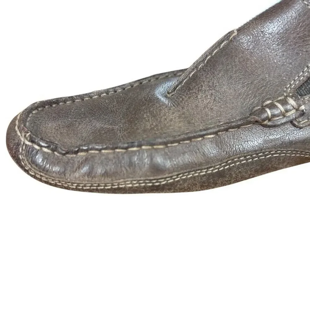 Clarks Mens Ashmont Race Driving Loafers Brown Leather Slip On Shoes sz 13 M